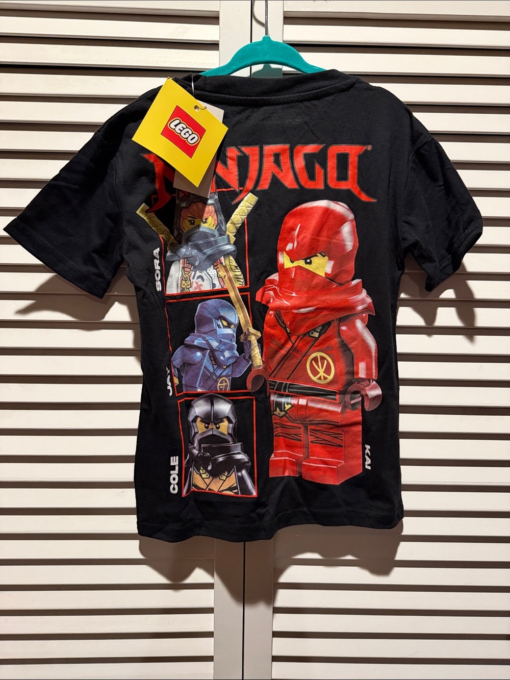 Lego Ninjago Black T‑Shirt with Red Ninja Graphic